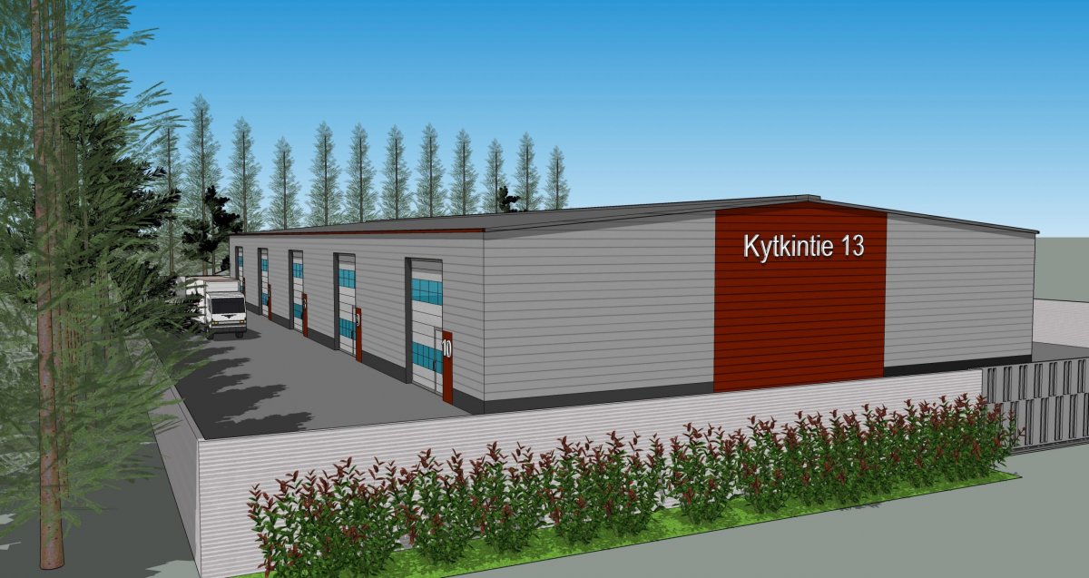 Warehouse Kytkintie 13, Helsinki, Suomi Warehouse Kytkintie 13, Helsinki, Suomi - Warehouse building with 10 warehouse spaces at Kytkintie 13 Helsinki. Client: Monolit Oy Building permit obtained in 2019, Project is under construction